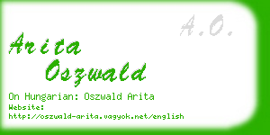 arita oszwald business card